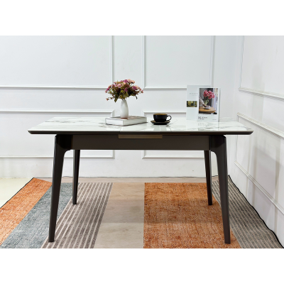 Bàn ăn ceramic bóng có bếp từ 866 1m1